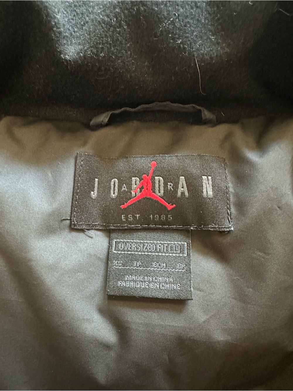 Dope! Jordan Black Puffer Jacket with Red Pinstripe Accents, rare one off! - Picture 3 of 9